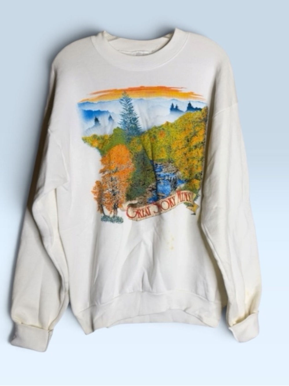 Vintage Great Smoky Mountains Sweatshirt Fruit of the Loom USA Large 80s 90s